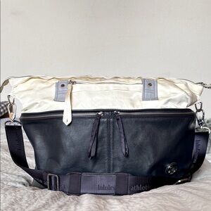Lululemon Black and Cream Women’s Weekender Bag
